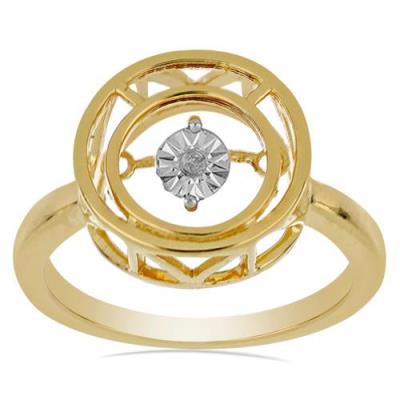 BUY 925 SILVER REAL WHITE DIAMOND DOUBLE-CUT GEMSTONE UNIQUE RING